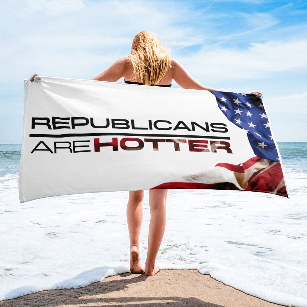 Republicans are HOTTER Flag Beach Towel