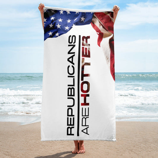 Republicans are HOTTER Flag Beach Towel